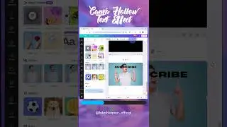 Canva Hollow Text Effect in 60 seconds!! ❤️ #canva #canvatutorial