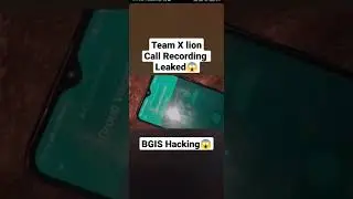 Team X Lions Hacking In BGIS | Recording Leaked