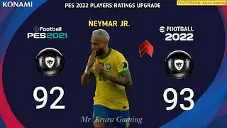 Pes 2022 All 28 Players Ratings Upgrade || Players Level 1 Ratings || Ft. Neymar jr. R. Lewandowski