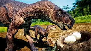 The isle EVRIMA | Família Tenontosaurus! Ataque de Utahraptor na Praia + Migração | (PT/BR)