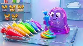 🌈 Magic Rainbow Piping Bags! NOVA The Slime Mixing Satisfying 3D Colors