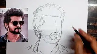 How to Draw vijay thalapathy // vijay thalapathy Drawing // Outline Drawing // How to Draw
