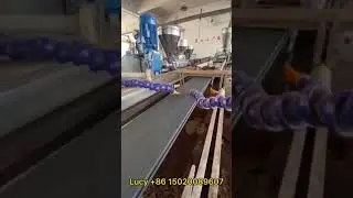 Wpc decking machine with online embossing unit / how to produce the colored wpc deckings