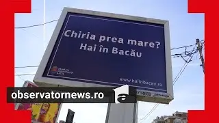 Clujenii s-au trezit cu panouri prin care sunt îndemnaţi să se mute în Bacău. 