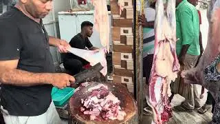 lovely pink mutton | awesome cutting | ￼ Desi Mutton