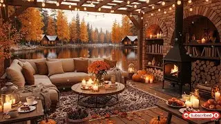 ☕ Warm November Jazz &ndash; Midnight Fireplace Ambience with Soft Piano & Fireplace Sounds