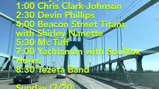 45th Cathedral Park Jazz Festival. Bridge landscape schedule.