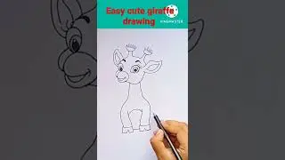 cute giraffe drawing/ how to draw a giraffe