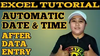 Excel Tutorial On How To Automatically Enter The Date And Time After Your Data Entry