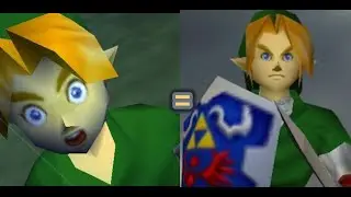 Zelda Ocarina of Time Link virando adulto