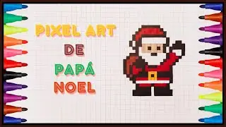 C&oacute;mo Dibujar a PAP&Aacute; NOEL en Pixel Art | Tutorial F&aacute;cil Paso a Paso 🎅🎨
