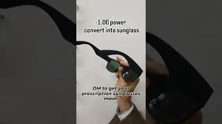 Customized Power Sunglasses -Premium Matte Black Retro  Frame with Fitted -1.00 Prescription Lenses