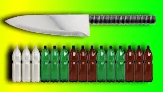 Making a knife handle from plastic bottles