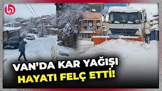 Van'da yoğun kar yağışı hayatı felç etti! Tam 420 yerleşim yolu ulaşıma kapandı!