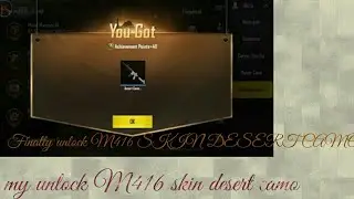 Finally got M416 Skin desert camo 500 kill