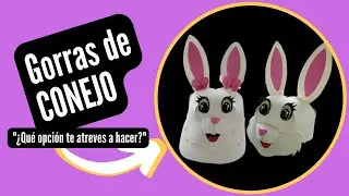 Gorra de foami de conejo / Visera de conejo /  Gorra de goma Eva / Disfraz de  conejo de pascua