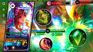 FLORYN BEST BUILD AND BEST EMBLEM SET 🔥 FLORYN FLUFFY DREAM GAMEPLAY -MLBB 