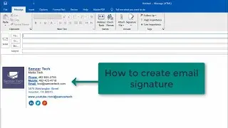 How to Add email Signature in Outlook. #outlook #windows10