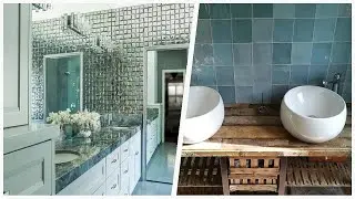 75 Turquoise Bathroom With Multicolored Countertops Design Ideas You'll Love ⭐️
