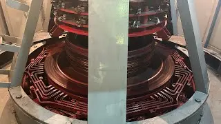 175 MW Francis turbine in hydroelectric power plant | Mega infrastructure in dams | Turbine rotation