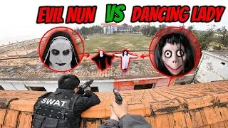 POLICE VS SERBIAN DANCING LADY & EVIL NUN | MISSION IMPOSSIBLE 18 | HORROR STORY | HORROR POV