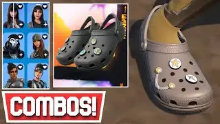*NEW* BEST CROCS CLASSIC CLOG 'SLATE GREY' KICKS COMBOS! | Fortnite