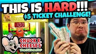 These Games Are HARD! $5 Ticket Challenge at Chuck E. Cheese's Arcade!