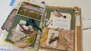 Junk journal with me | how I use themed journal packs | paper aviary vintage bird 