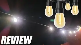 LITOM 48FT LED Outdoor String Lights Unboxing and Review! 💡💡💡