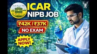 ICAR NIPB Recruitment 2026 | YP-II / SRF | No Exam | Salary ₹42,000 | Walk-in + Online