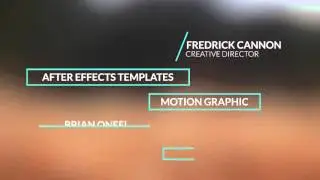 Minimal Lower Thirds After Effects Template