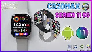 SMARTWATCH CD20MAX SERIES 11 5G AMOLED COM ANDROID 9.0 PIE C&Acirc;MERA DE 2MP E DUPLO SISTEMA - UNBOXING