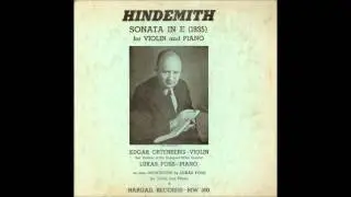 Hindemith Sonata in E (Ortenberg & Foss, c. 1944)