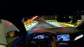 City Autobahn Night Driving || Car POV ( Audi A1 II 40 TFSI ) 4K