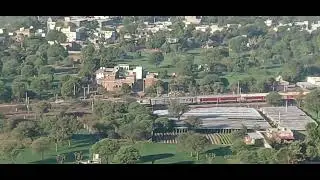 पहाड़ की ऊँचाई से लिया गया, दौड़ती ट्रेन का वीडियो। #train #height #hills #viral #video #natural 