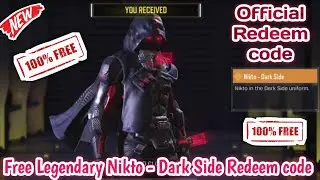 *Free* Get Legendary Nikto - Dark Side Redeem code codm|New Legendary Nikto Redeem code codm 2021
