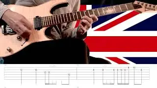 RULE BRITANNIA - Rock/Metal Guitar Cover Version (GUITAR TAB ON SCREEN)