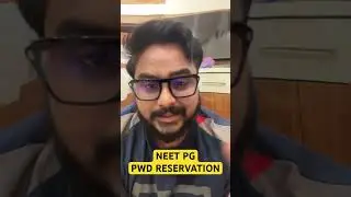 PWD RESERVATION In NEET PG #neet2024 #pwdreservation #mbbs #pwdcutoff #neetpg NEET Latest Updates