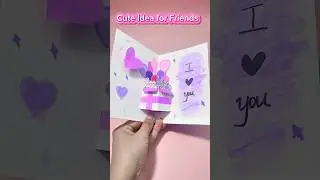 3D Pop-Up Gift Box Card - Bow & Balloons Surprise Inside