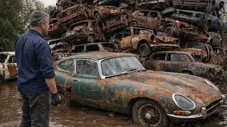 (ASMR) Restoring a Rusty 1969 Jaguar E-Type - No Music, Just Metal