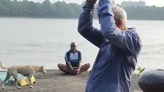 Health Free From Disesase by Morning Walk Exercise Hoogly River Side Garden Reach.