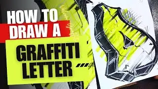 How to draw a Graffiti letter D by #velvomgraffiti #Graffititutorial  #Graffiti  #graffitiart  #typo