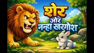 शेर और नन्हा खरगोश की कहानी | बच्चों की नैतिक कहानी | Lion and Rabbit Story in Hindi