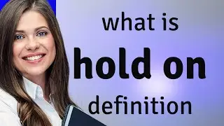 Hold on | definition of HOLD ON