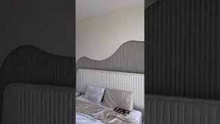 How to Design Bedroom Backwall | Modern Fluted Panel Design | Interior Ideas #shorts #diy #asmr