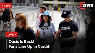LIVE: Oasis Fans Queue Outside Cardiff Stadium For The Band&rsquo;s First Show In 15 Years | AA15