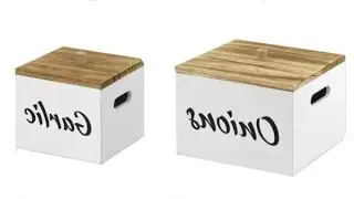 Potato and onion storage bin set kitchen storage container set for potato onion garlic