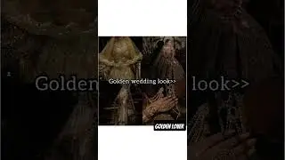 golden bride #goldenlehenga #bridallehenga #bridallook #bridalwedding #goldensaree#weedingsaree