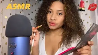 ASMR Español| me maquillo/maquillandome y hablando con chicle (susurros relajantes)