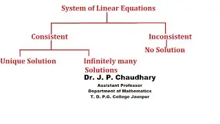 System of Linear Equations  | B. Sc. 2nd Semester